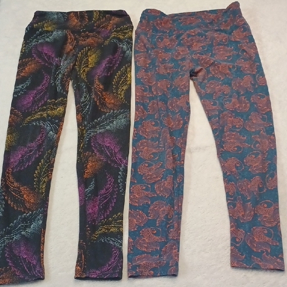 Set Of 2 LuLaRoe Women's Leggings One Size Fits All - Picture 1 of 4